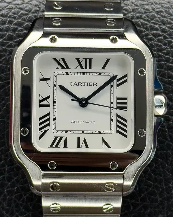 2021 Cartier Santos De Cartier 35MM White Dial Steel Bracelet (WSSA0029)
