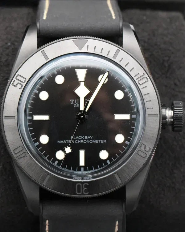No Reserve - 2025 Tudor Black Bay 41MM Black Dial Leather Strap (79210CNU)