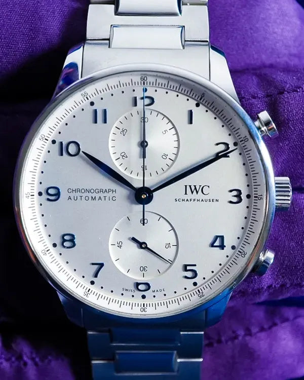 2021 IWC Schaffhausen Portugieser Chronograph 41MM Silver Dial Steel Bracelet (IW371617)