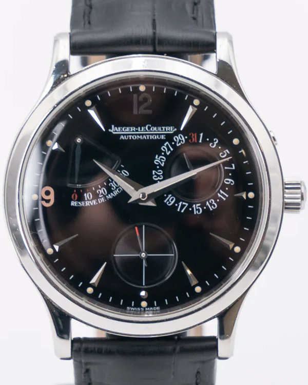 Jaeger-LeCoultre Master Control Reserve de Marche 37MM Black Dial Leather Strap (140.8.93.S)