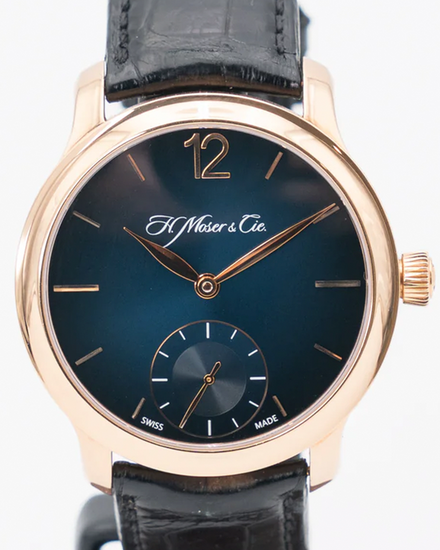 H. Moser & Cie Endeavour 38MM Blue Dial Leather Strap (1321-0401)