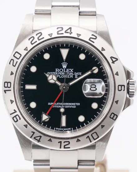Rolex Explorer II 40MM Black Dial Oyster Bracelet (16570)