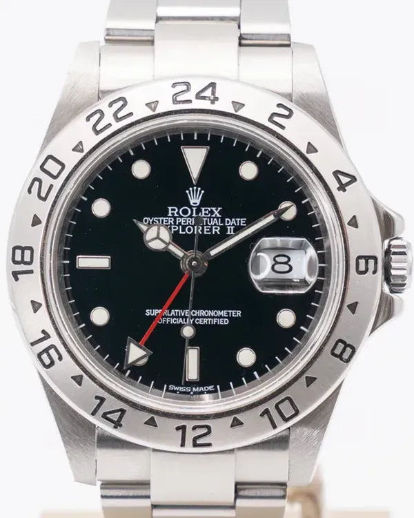 Rolex Explorer II 40MM Black Dial Oyster Bracelet (16570)