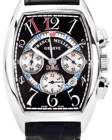Franck Muller Cintrée Curvex L.E. 55MM Black Dial Leather Strap (8880 CC AT)