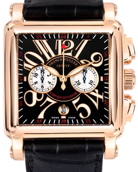 2013 Franck Muller Conquistador Cortez 40MM Black Dial Leather Strap (10000 H CC)