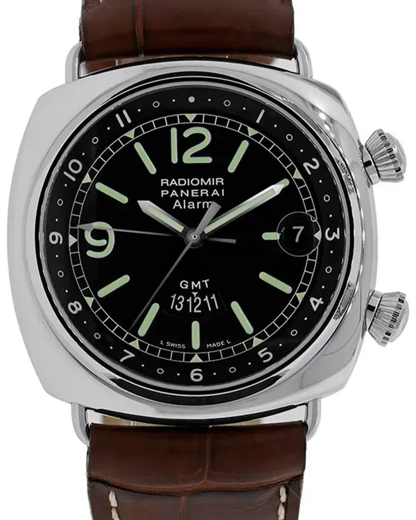 (HOLD) Panerai Radiomir GMT 42MM Black Dial Leather Strap (PAM00098)