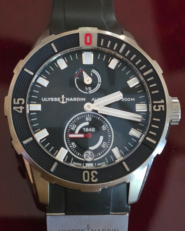 2019 Ulysse Nardin Diver Marine 44MM Blue Dial Rubber Strap (1183-170/93)