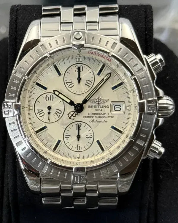 2007 Breitling Chronomat Evolution 44MM White Dial Steel Bracelet (A1335611/G569)