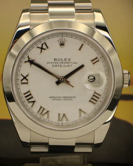 2020 Rolex Datejust 41MM White Dial Oyster Bracelet (126300)