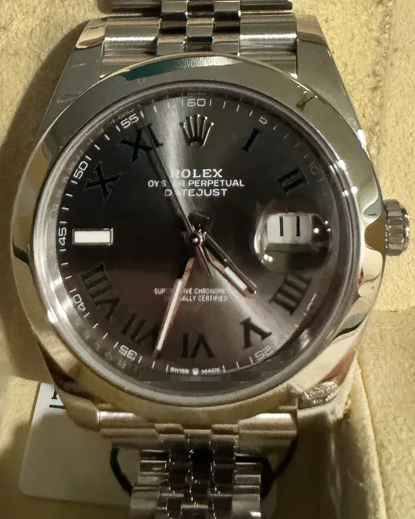 2022 Rolex Datejust "Wimbledon" 41MM Slate Dial Jubilee Bracelet (126300)
