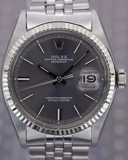 1970 (2.52 Mill Serial) Rolex Datejust 36MM Grey Dial Jubilee Bracelet (1601)