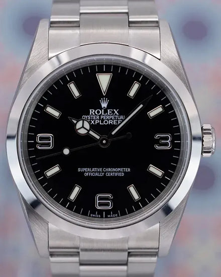 2004 (F Serial) Rolex Explorer 36MM Black Dial Oyster Bracelet (114270)