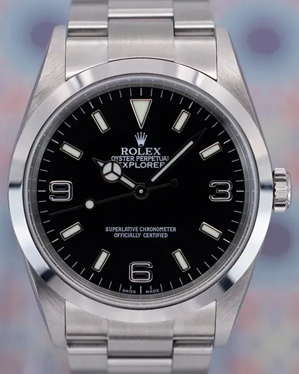 2004 (F Serial) Rolex Explorer 36MM Black Dial Oyster Bracelet (114270)