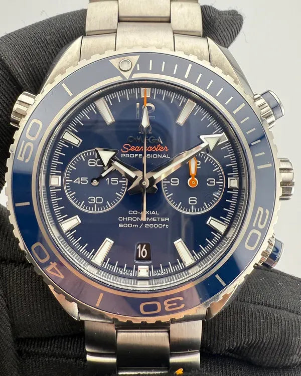 2020 Omega Seamaster Planet Ocean 600M 45.5MM Blue Dial Titanium Bracelet (232.90.46.51.03.001)