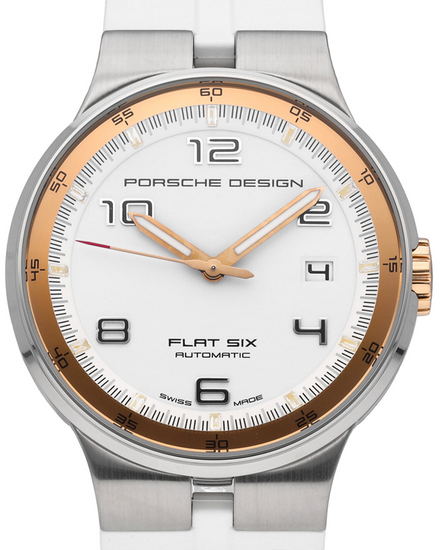 2025 Porsche Design Flat Six 40MM White Dial Rubber Strap (P.635147641256)