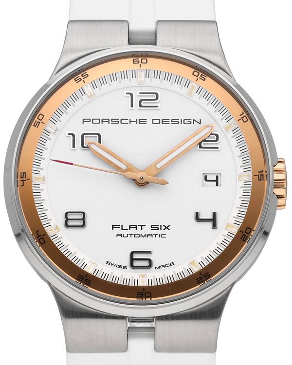 2025 Porsche Design Flat Six 40MM White Dial Rubber Strap (P.635147641256)