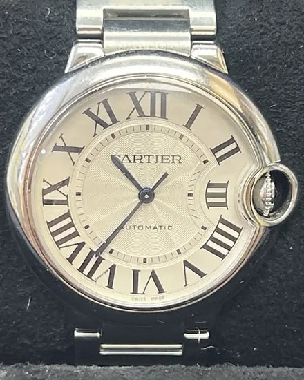 2012 Cartier Ballon Bleu 36MM Silver Dial Steel Bracelet (W6920046)