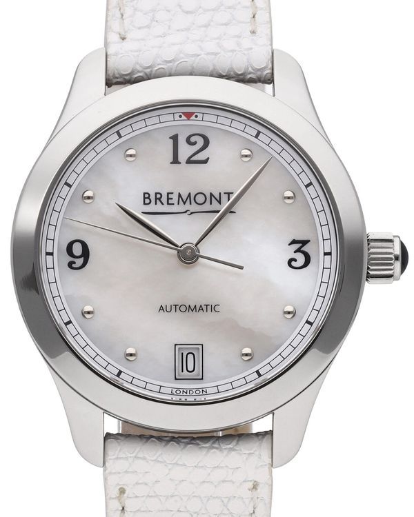 Bremont Solo AJ 34MM Mother of Pearl Dial Leather Strap (SOLO34-AJ-MP-R-S)