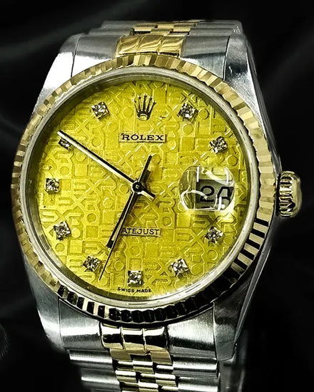No Reserve - 1990 Rolex Datejust 36MM Champagne "Jubilee" Dial Two-Tone Jubilee Bracelet (16233)