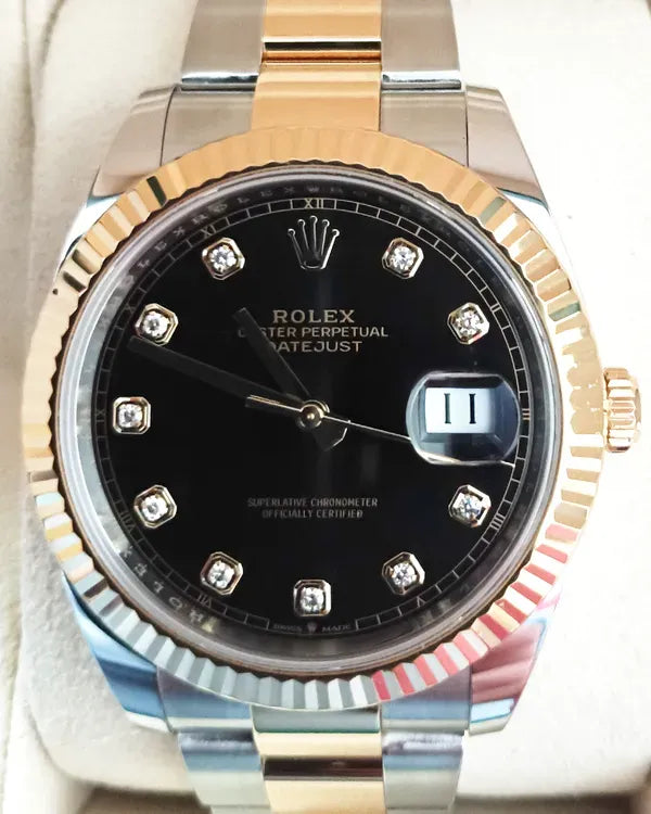 2021 Rolex Datejust 41MM Black Dial Two-Tone Oyster Bracelet (126333)