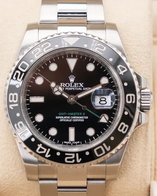 (Angie working) 2015 Rolex GMT-Master II 40 MM Black Dial Oyster Bracelet (116710LN)