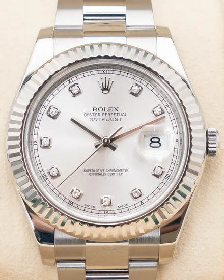 2017 Rolex Datejust II 41MM Silver Dial Oyster Bracelet (116334)