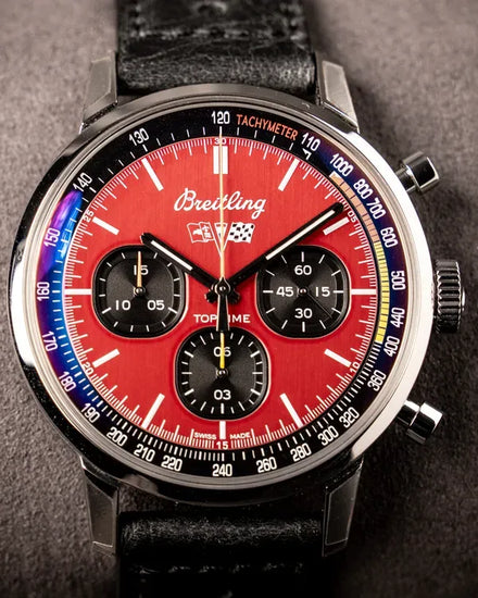 Breitling Top Time "Chevrolet Corvette" 42MM Red Dial Leather Strap (A25310241K1X1)