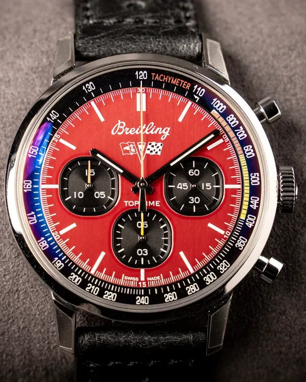 Breitling Top Time "Chevrolet Corvette" 42MM Red Dial Leather Strap (A25310241K1X1)