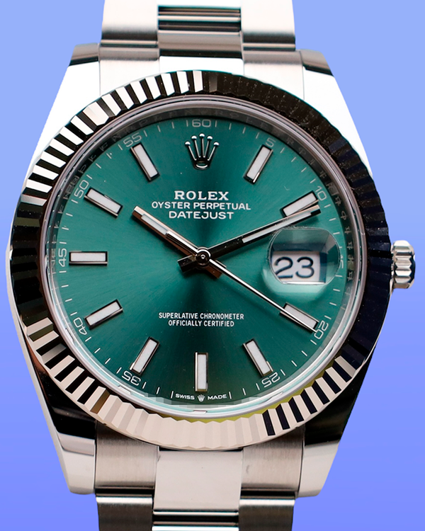 2025 Rolex Datejust 41MM Green Dial Oyster Bracelet (126334)
