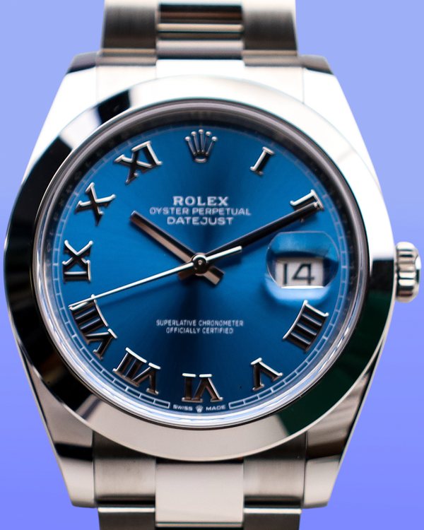 2025 Rolex Datejust 41MM Blue Dial Oyster Bracelet (126300)