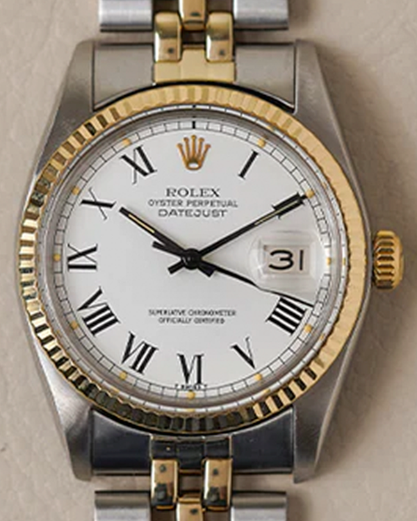 1978 (5 Mil. Serial) Rolex Datejust 36MM "Buckley" White Dial Two-Tone Jubilee Bracelet (16013)