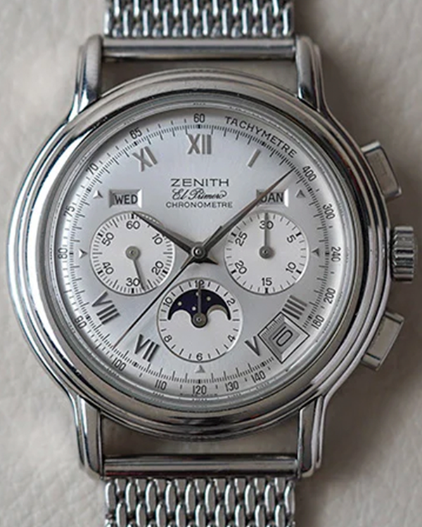Zenith El Primero 40MM Silver Dial Aftermarket Steel Bracelet (14/01.0240.410)