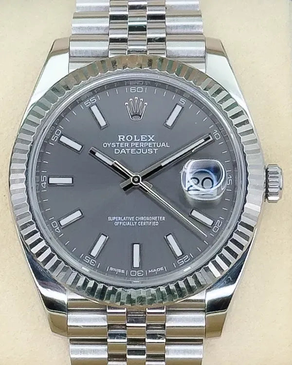 2017 Rolex Datejust 41MM Rhodium Dial Jubilee Bracelet (126334)