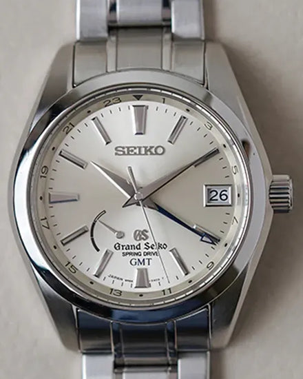 Grand Seiko Heritage Spring Drive GMT 41MM Silver Dial Steel Bracelet (SBGE005)