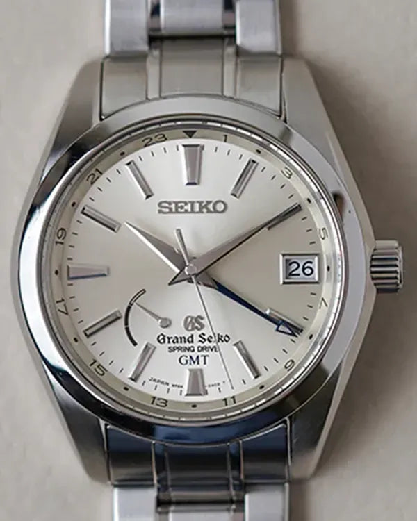 Grand Seiko Heritage Spring Drive GMT 41MM Silver Dial Steel Bracelet (SBGE005)