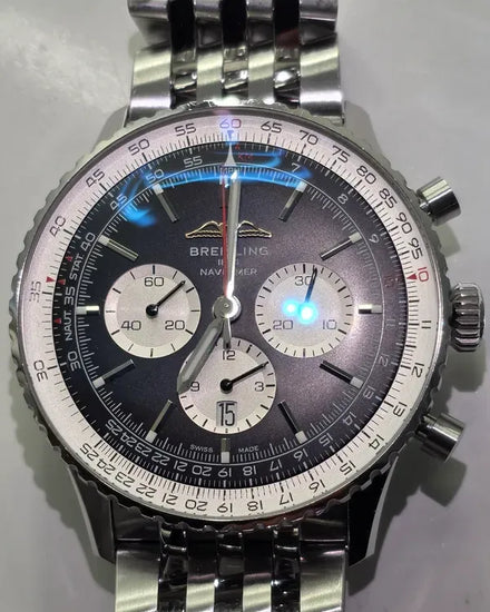 2024 Breitling Navitimer Chronograph 46MM Black Dial Steel Bracelet (AB0137211B1A1)