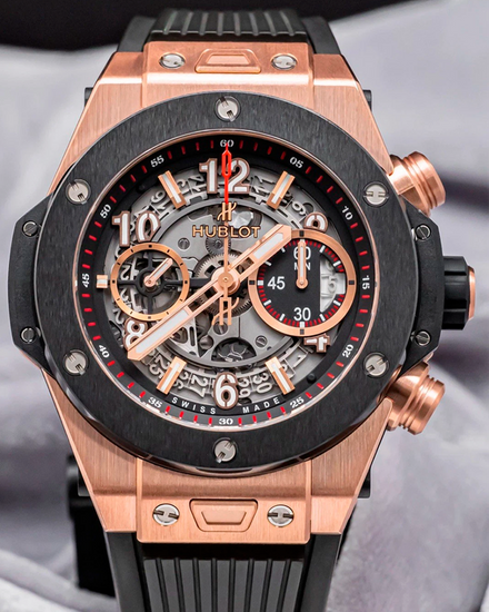 Hublot Big Bang Unico 45MM Skeleton Dial Rubber Strap (411.OM.1180.RX)