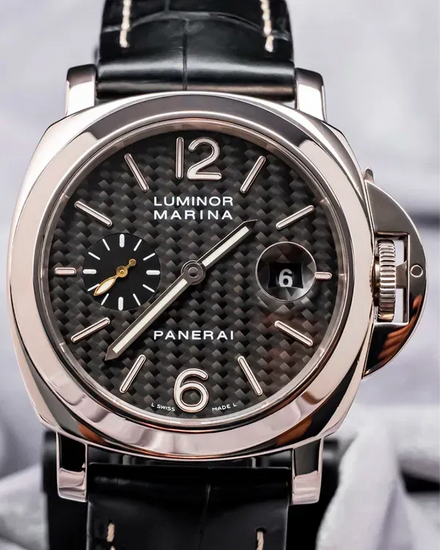Panerai Luminor Marina L.E. 44MM Carbon Fiber Dial Leather Strap (PAM00180)