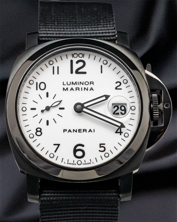 Panerai Luminor Marina 40MM White Dial Aftermarket Textile Strap (PAM00049)