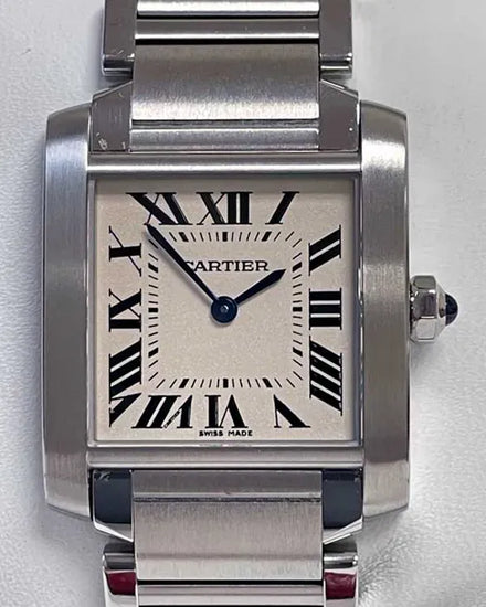 Cartier Tank Française 25MM Quartz Silver Dial Steel Bracelet (WSTA0005)