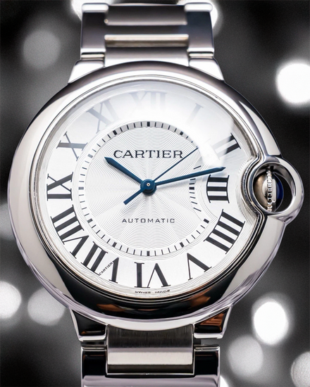Cartier Ballon Bleu 36MM Silver Dial Steel Bracelet (W6920046)