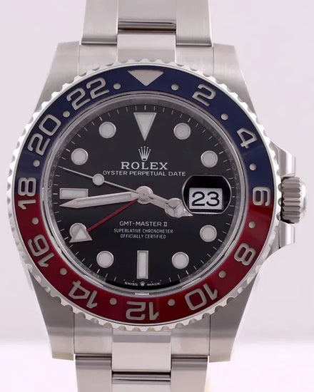 2023 Rolex GMT-Master II "Pepsi" 40MM Black Dial Oyster Bracelet (126710BLRO)