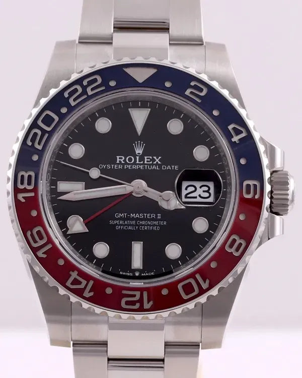 2023 Rolex GMT-Master II "Pepsi" 40MM Black Dial Oyster Bracelet (126710BLRO)