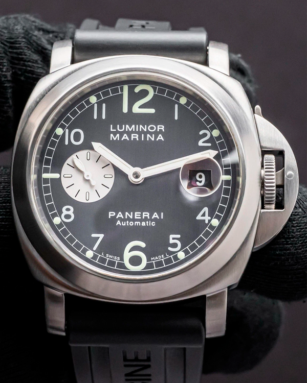 Panerai Luminor Marina 44MM Black Dial Rubber Strap (PAM00086)