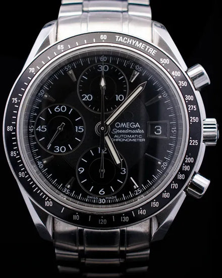 Omega Speedmaster Day-Date 40MM Black Dial Steel Bracelet (3210.50.00)