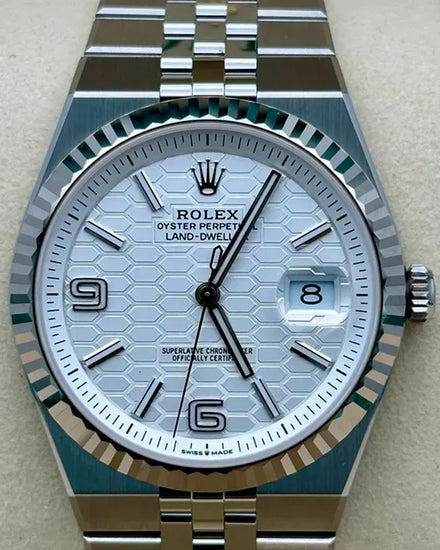 2025 Rolex Land-Dweller 40MM White Dial Flat Jubilee Bracelet (127334)