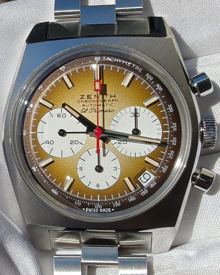 2021 Zenith Chronomaster Revival El Primero A385 37MM Brown Dial Steel Bracelet (03.A384.400/385.C855)