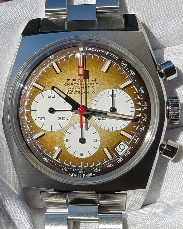2021 Zenith Chronomaster Revival El Primero A385 37MM Brown Dial Steel Bracelet (03.A384.400/385.C855)