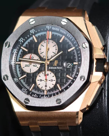 Audemars Piguet Royal Oak Offshore 44MM Black Dial Rubber Strap  (26400RO.OO.A002CA.01)