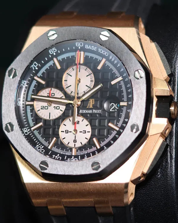 Audemars Piguet Royal Oak Offshore 44MM Black Dial Rubber Strap  (26400RO.OO.A002CA.01)